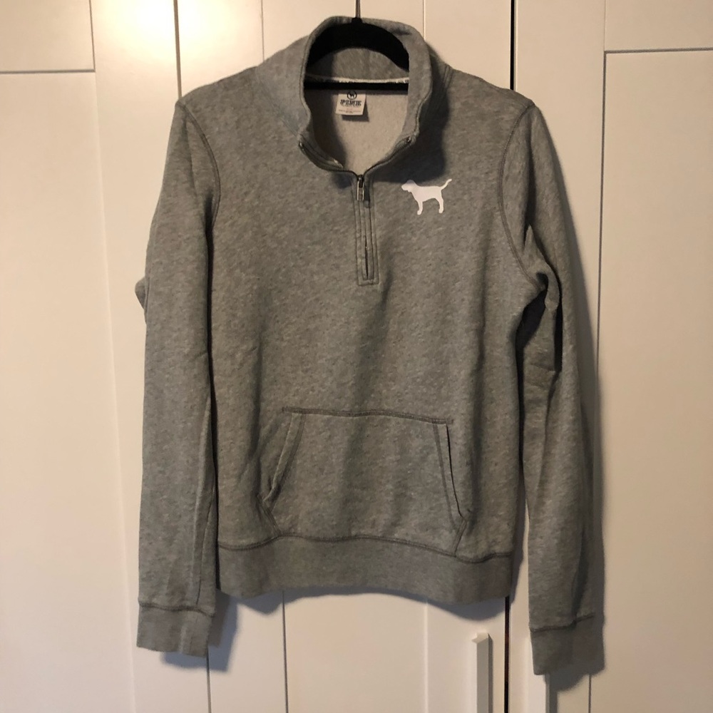 Pink Quarter Zip Sweatshirt